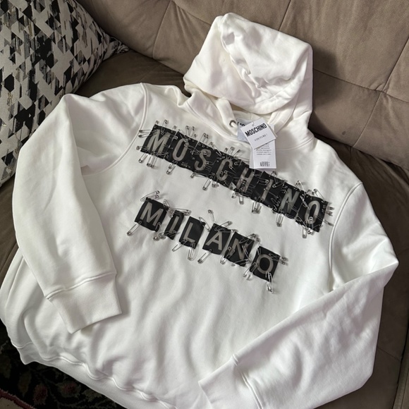 MOSCHINO COUTURE WHITE HOODIE - Picture 4 of 4